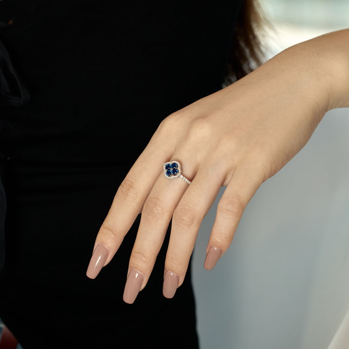 [LORA]Four Leaf Clover Flower Design Ring