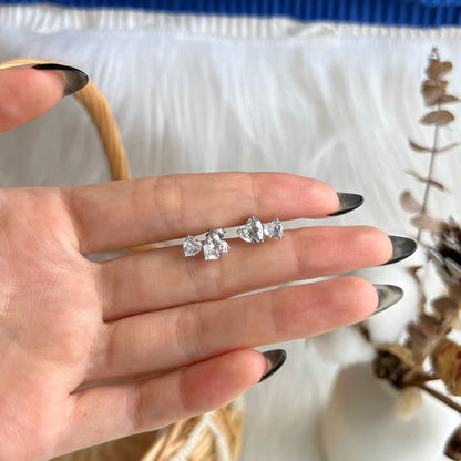 [LORA]Double Heart-Shape Classic Princess Style Earrings