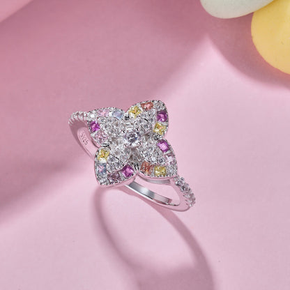 [LORA]Luxurious Colorful Flower Shape Banquet Ring