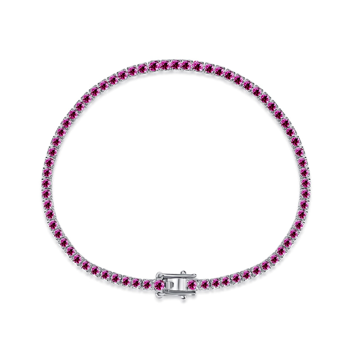 [LORA]Dazzling Colorful Round Cut Daily Bracelet