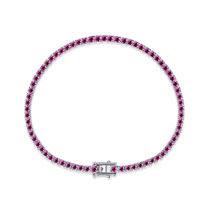 [LORA]Dazzling Colorful Round Cut Daily Bracelet