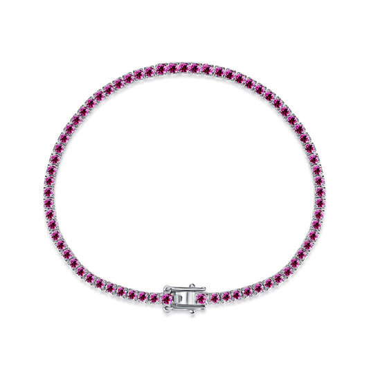 [LORA]Dazzling Colorful Round Cut Daily Bracelet