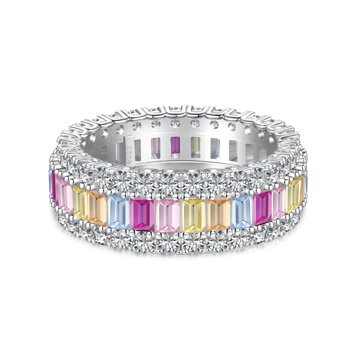 [LORA]Dainty Colorful Radiant Cut Daily Ring