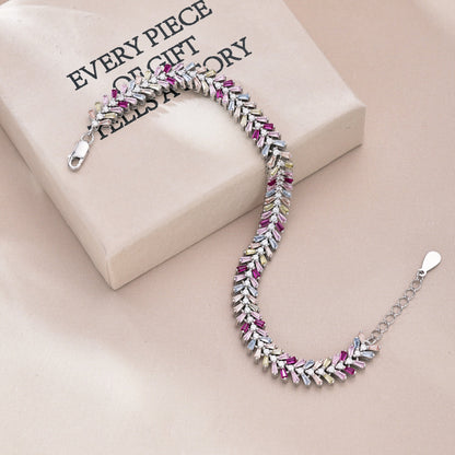 [LORA]Dainty Radiant Emerald Cut Daily Bracelet