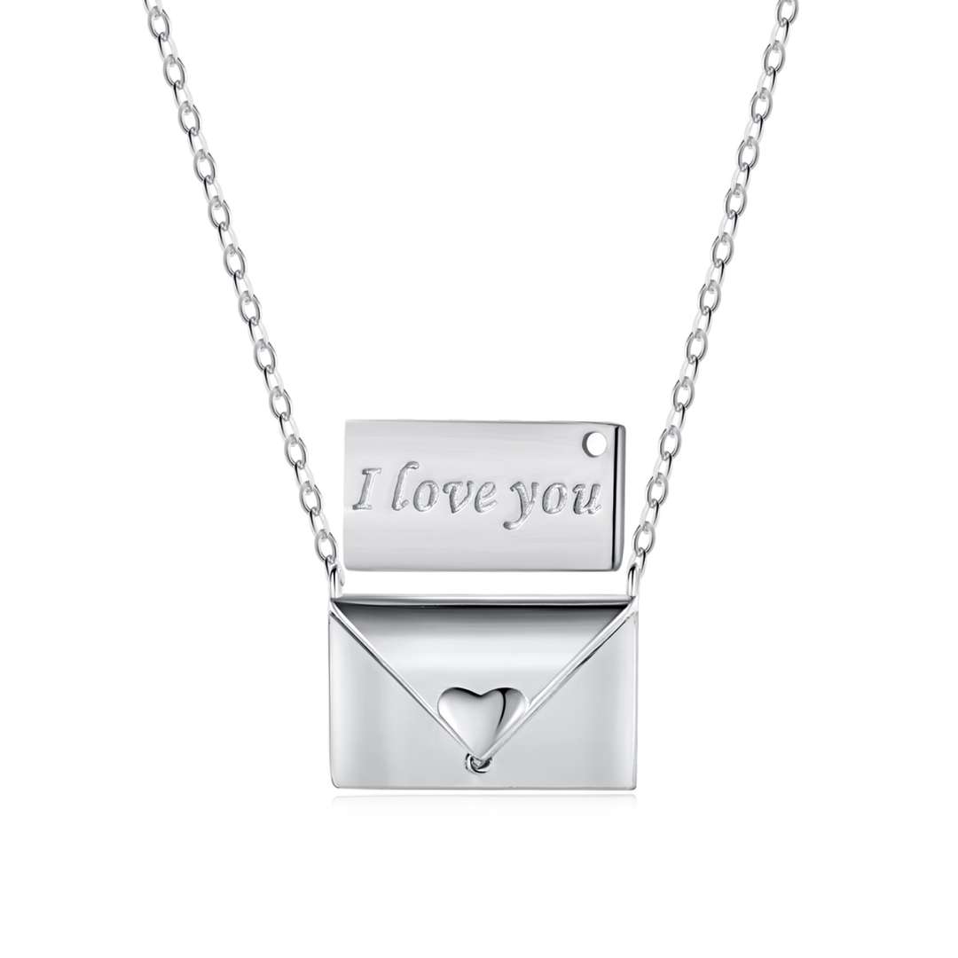 [LORA]Envelope Heart Shape Mother's Day Necklace