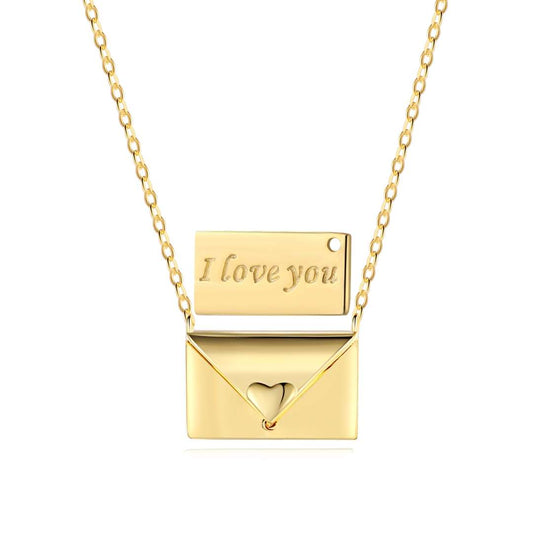 [LORA]Envelope Heart Shape Mother's Day Necklace