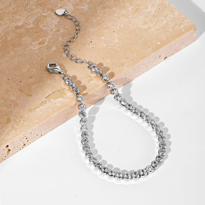 [LORA]Ornate  Sparkling Round Cut Daily Bracelet