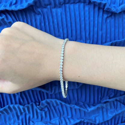 [LORA]Sparkling Round Cut Daily Bracelet