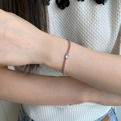 [LORA]Dazzling Colorful Round Cut Daily Bracelet