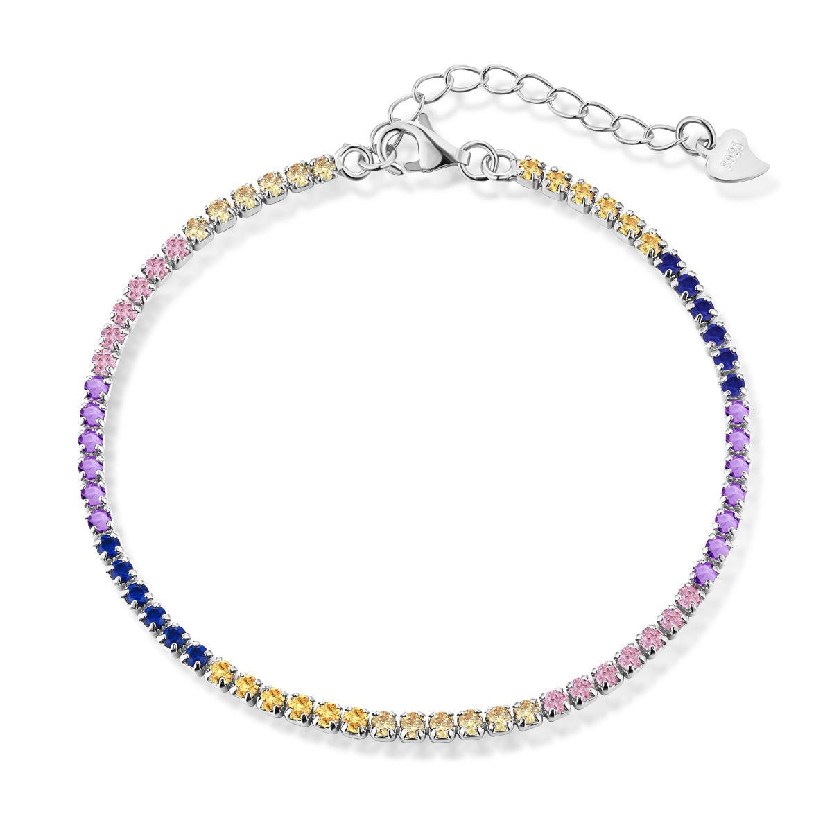 [LORA]Radiant Shinning Princess Cut Tennis Bracelet