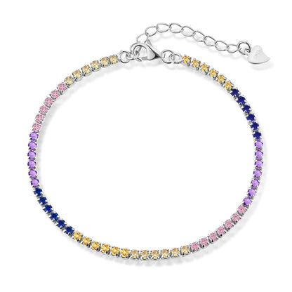 [LORA]Radiant Shinning Princess Cut Tennis Bracelet