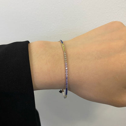 [LORA]Radiant Shinning Princess Cut Tennis Bracelet