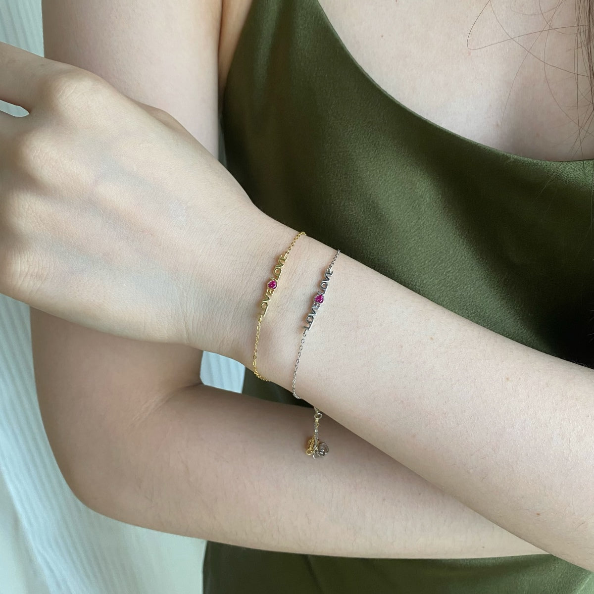 [LORA]Romantic Heart Shape Lover Bracelet