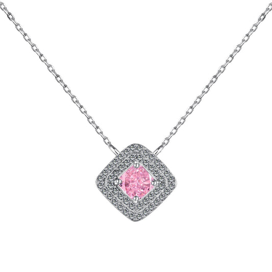 [LORA]Sparkling Asscher Cut Necklace