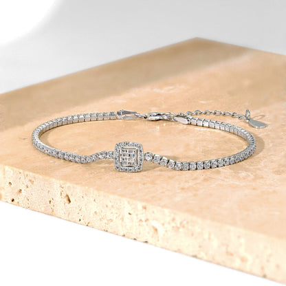 [LORA]Luxurious Dazzling Square Shape Banquet Bracelet