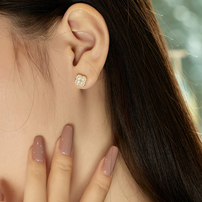 [LORA]Four-Leaf Clover Flower Shaped Earrings