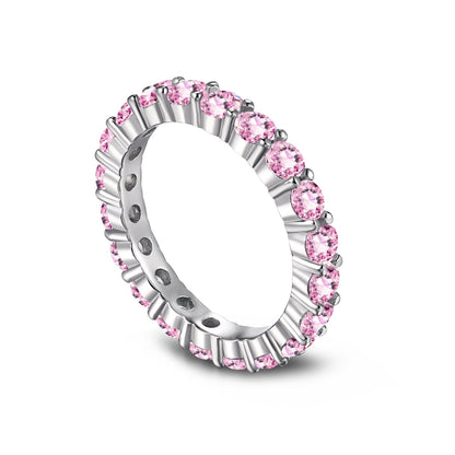[LORA]Sparkling Round Cut Tennis Ring