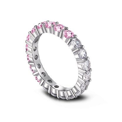 [LORA]Sparkling Round Cut Tennis Ring