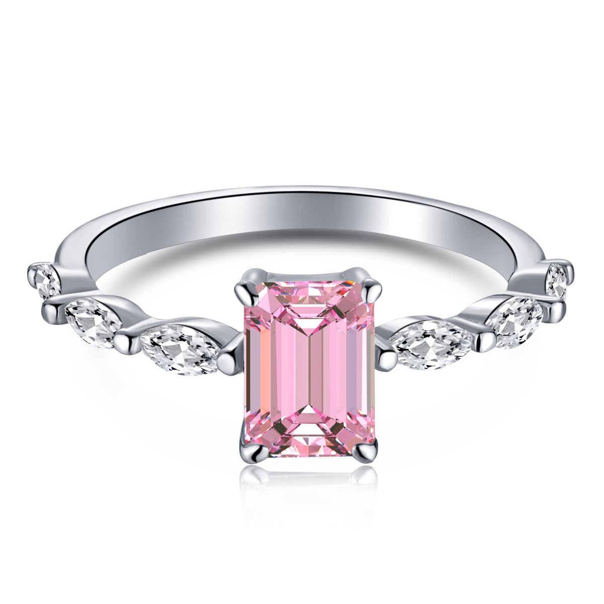 [LORA]1.0 Carat Dainty Resplendent Radiant Cut Daily Ring