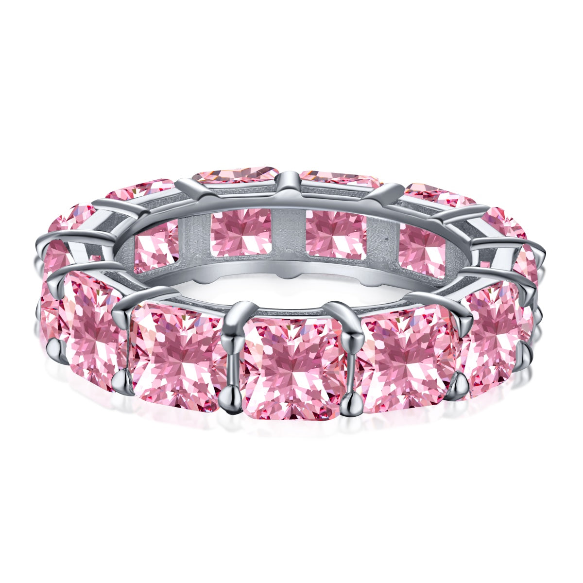 [LORA]Elegant Princess Cut Tennis Ring
