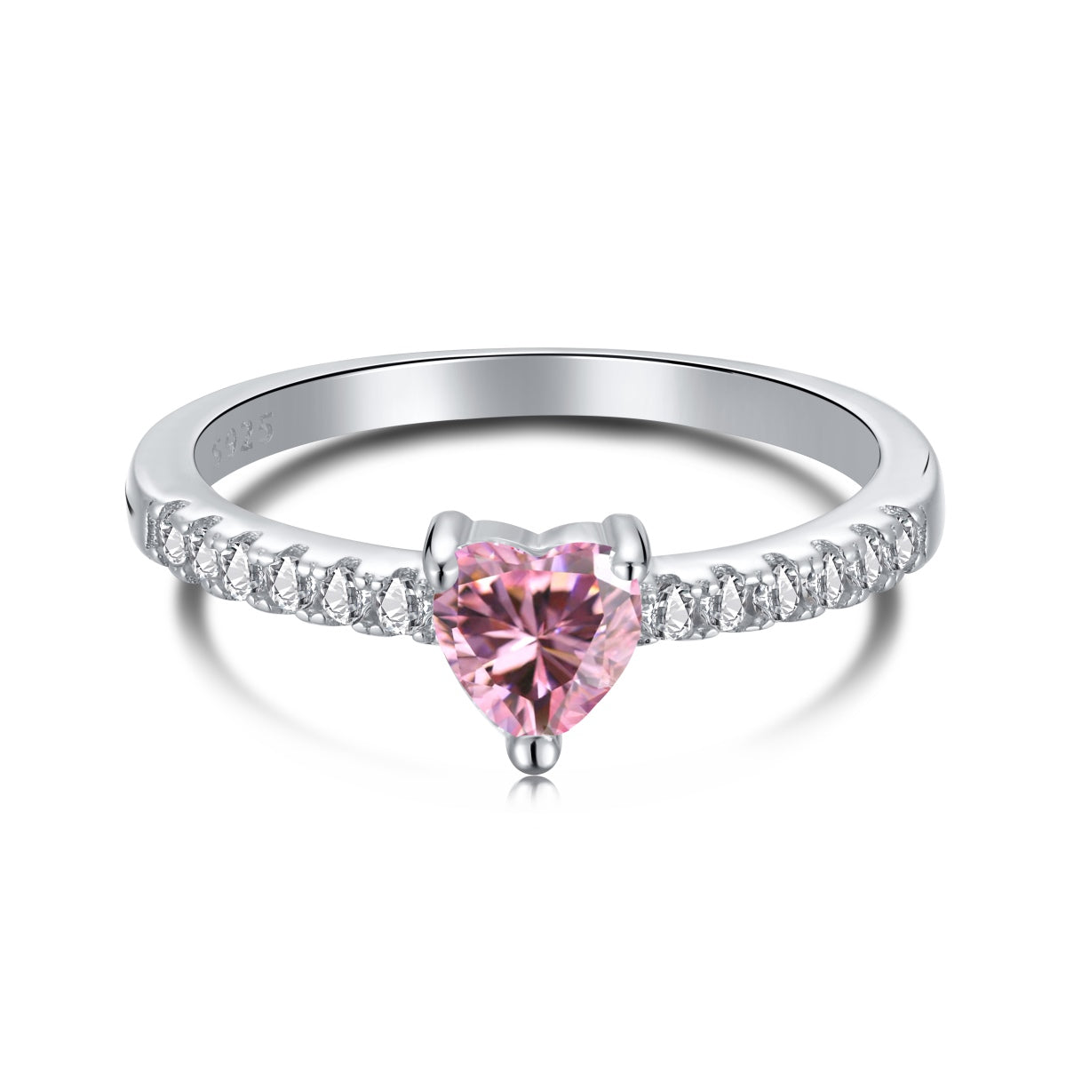 [LORA]0.5 Carat CaratEternity Charming Heart Shape Lover Ring