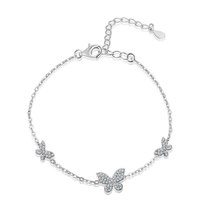 [LORA]Delicate Butterfly Pendant Bracelet
