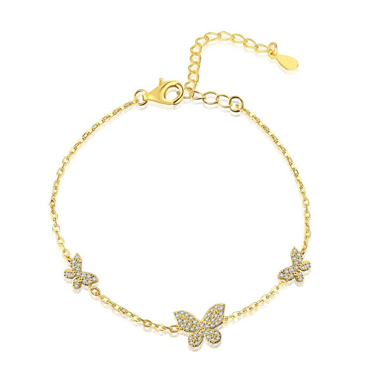 [LORA]Delicate Butterfly Pendant Bracelet