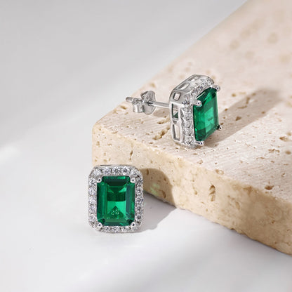 [LORA]Luxurious Dainty Emerald Cut Banquet Earrings