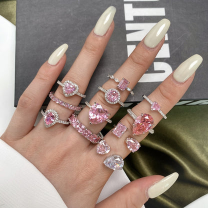 [LORA]0.5 Carat CaratEternity Charming Heart Shape Lover Ring