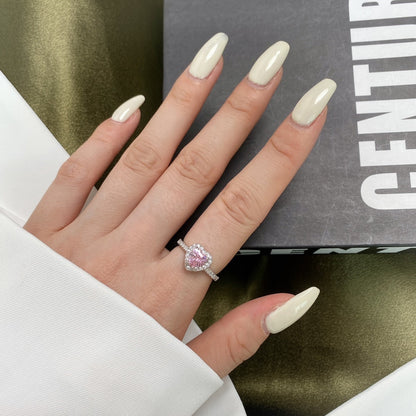[LORA]Eternity Splashy Romantic Heart Shape Lover Ring