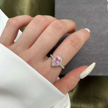 [LORA]1.0 Carat Luxurious Resplendent Water Drop Shape Wedding Ring