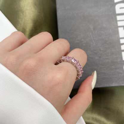 [LORA]Elegant Princess Cut Tennis Ring