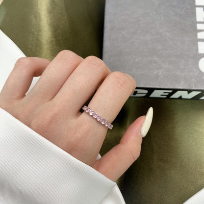 [LORA]Sparkling Round Cut Tennis Ring