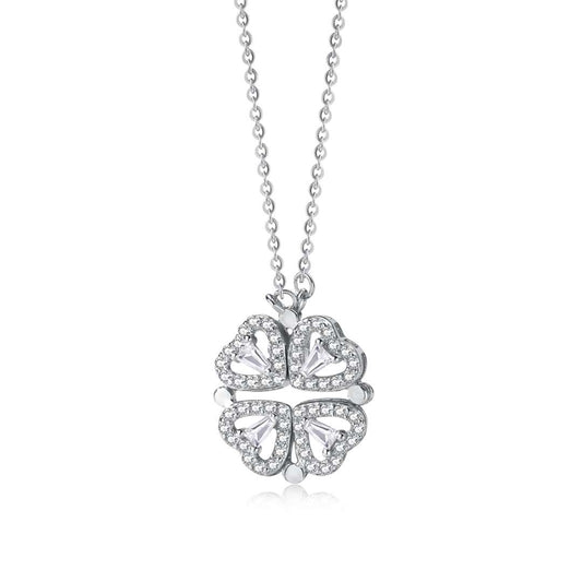[LORA]Ornate Heart Cut Flower Shape Necklace