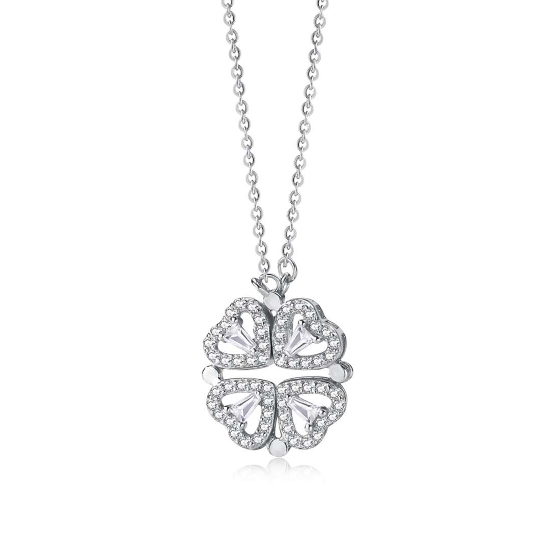 [LORA]Ornate Heart Cut Flower Shape Necklace