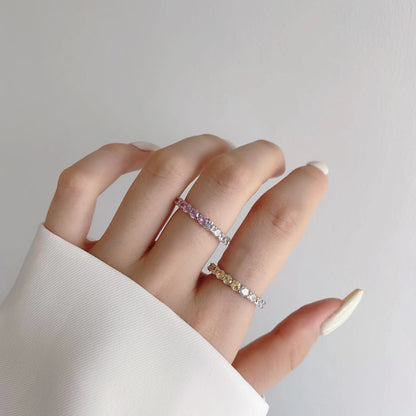 [LORA]Sparkling Round Cut Tennis Ring