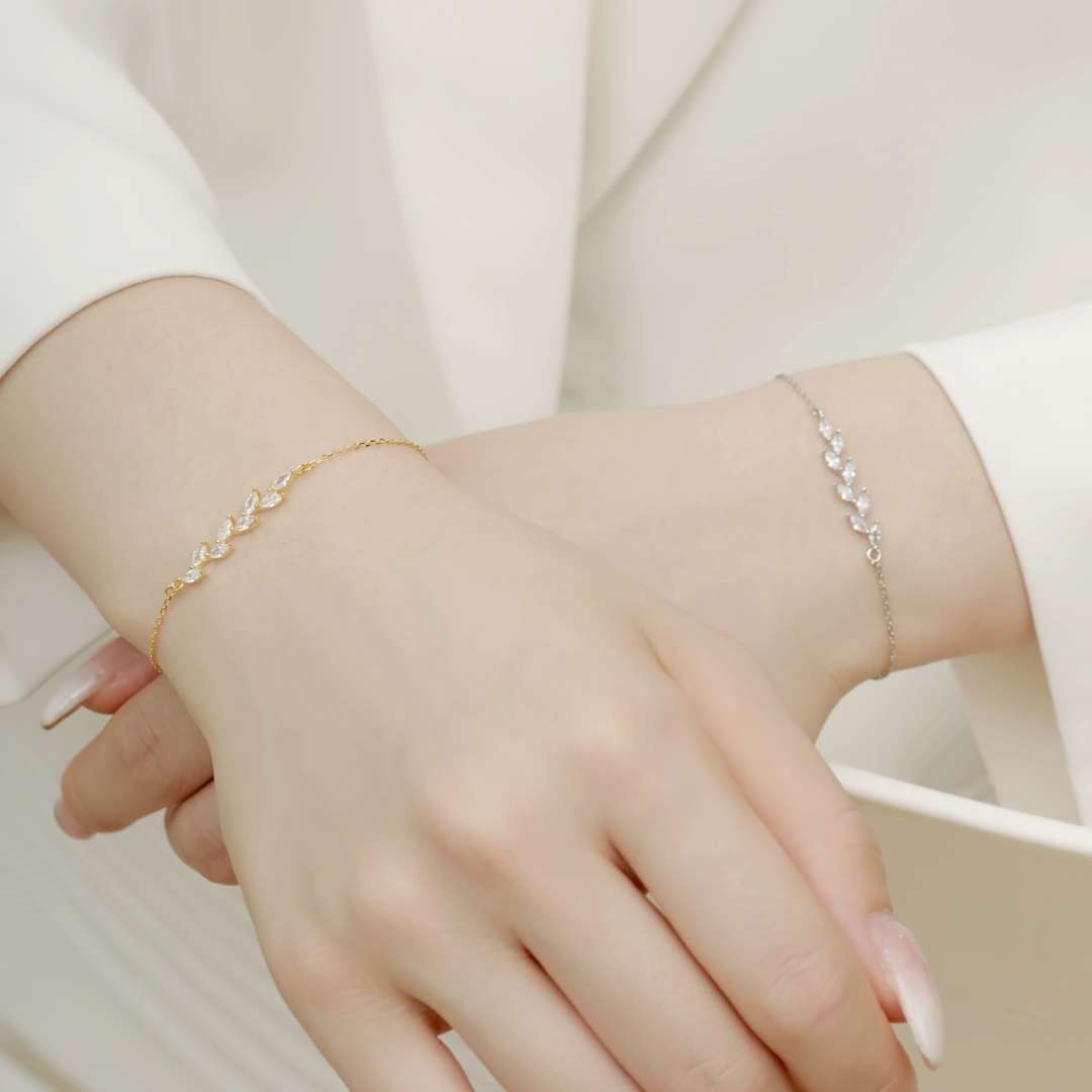 [LORA]Elegant Wheat Leaves Shape Bracelet