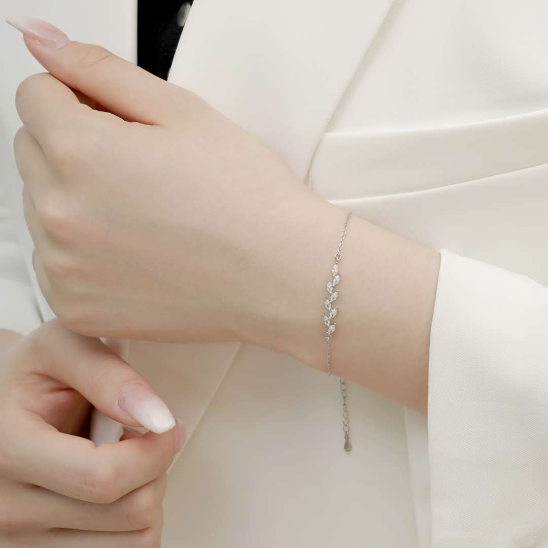[LORA]Elegant Wheat Leaves Shape Bracelet