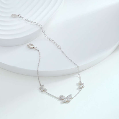 [LORA]Delicate Butterfly Pendant Bracelet