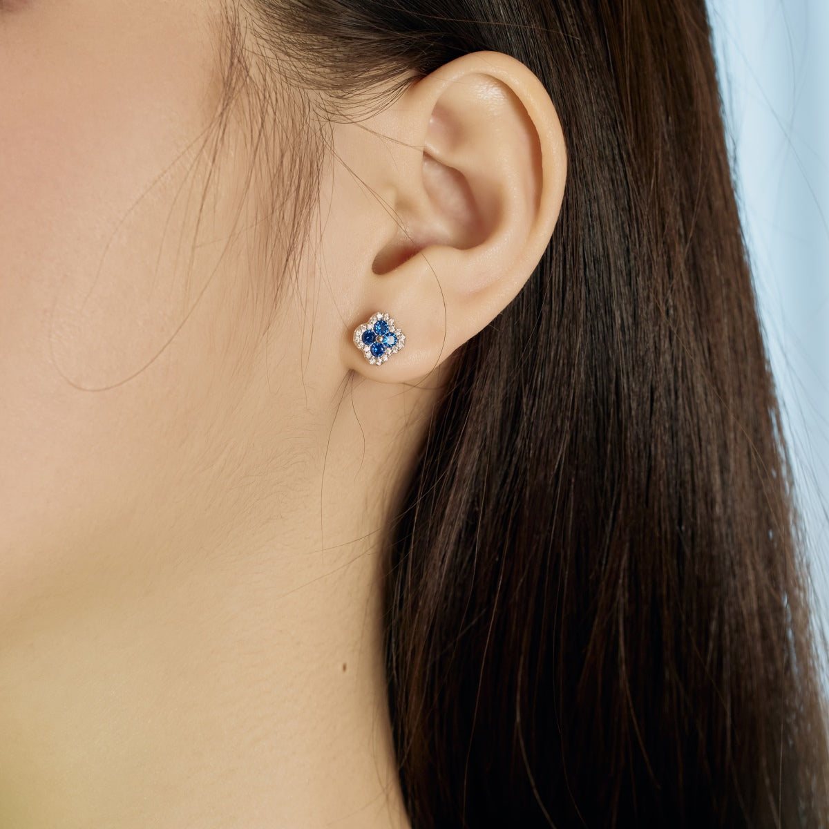 [LORA]Four-Leaf Clover Flower Shaped Earrings