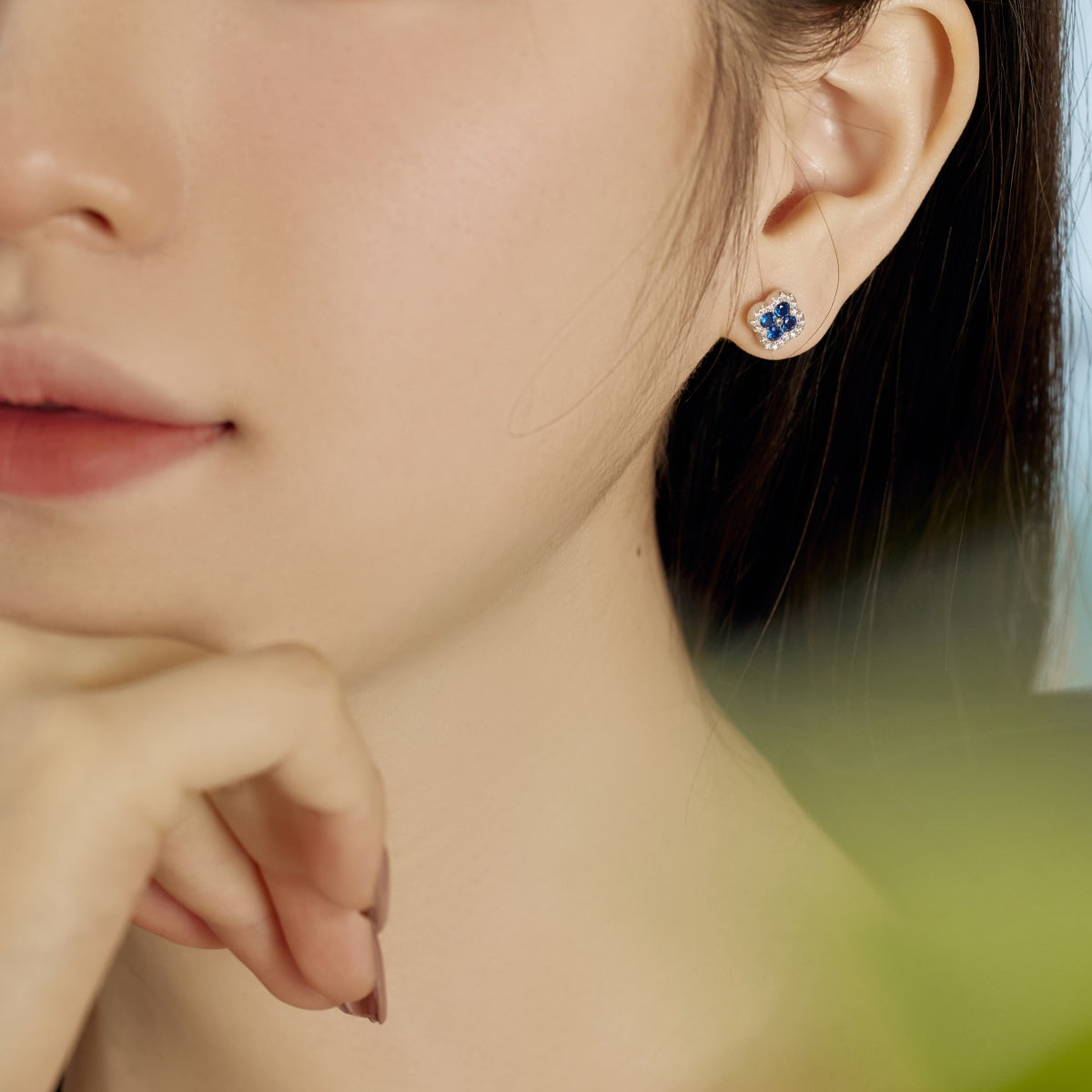 [LORA]Four-Leaf Clover Flower Shaped Earrings