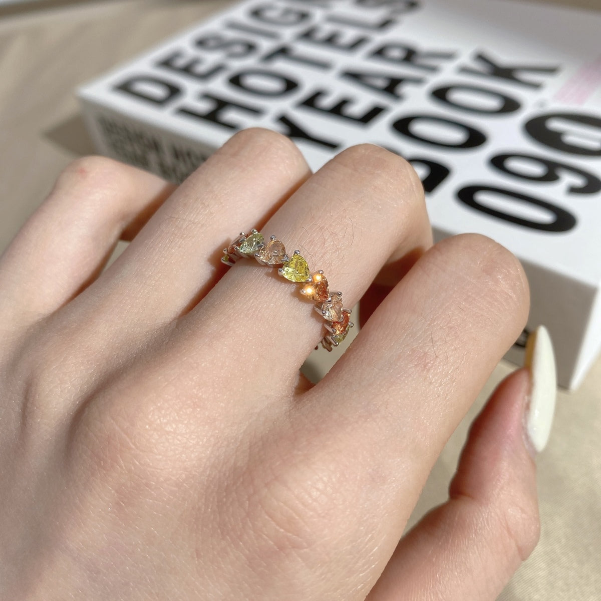 [LORA]0.25 Carat Radiant Romance Heart Cut Lover Ring