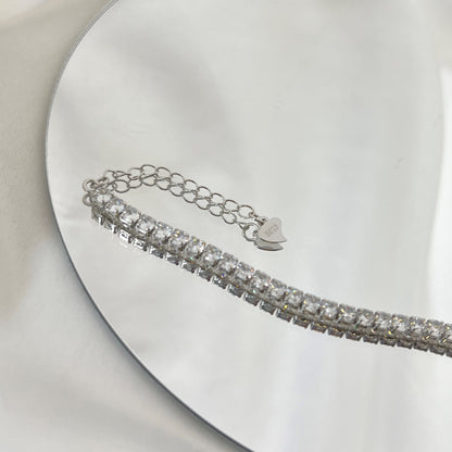 [LORA]Sparkling Round Cut Daily Bracelet