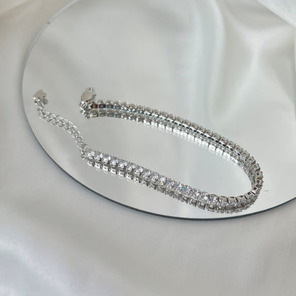 [LORA]Sparkling Round Cut Daily Bracelet