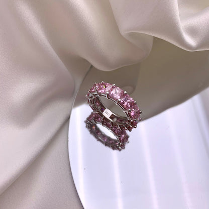 [LORA]Elegant Princess Cut Tennis Ring
