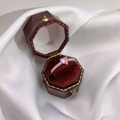 [LORA]0.5 Carat CaratEternity Charming Heart Shape Lover Ring