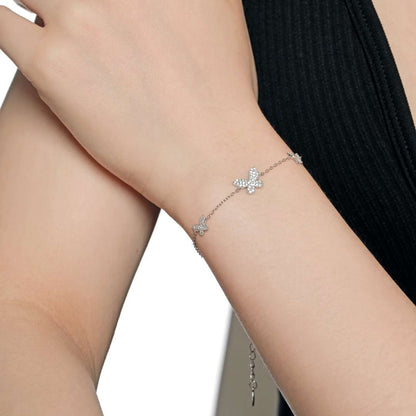 [LORA]Delicate Butterfly Pendant Bracelet