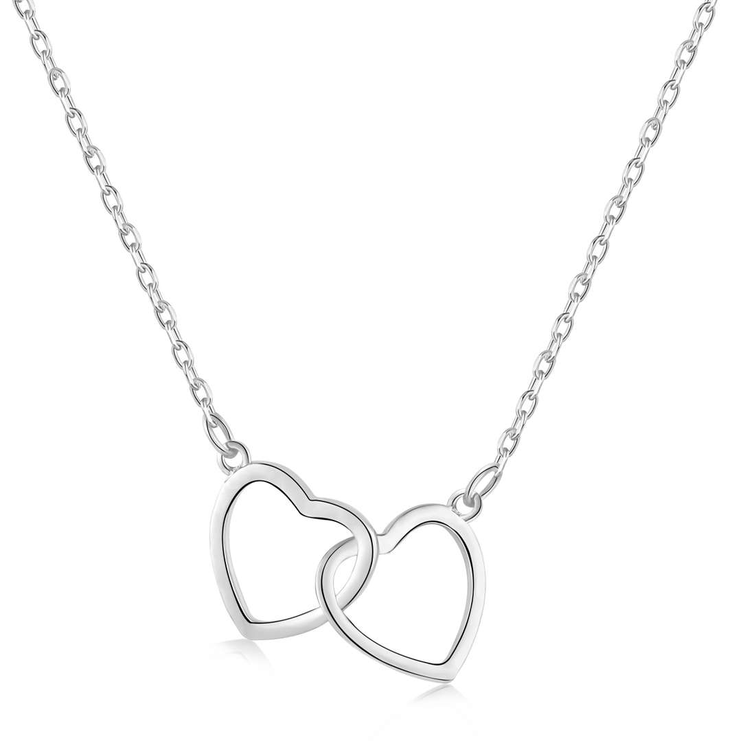 [LORA]Sterling Silver Love Double Ring Necklace