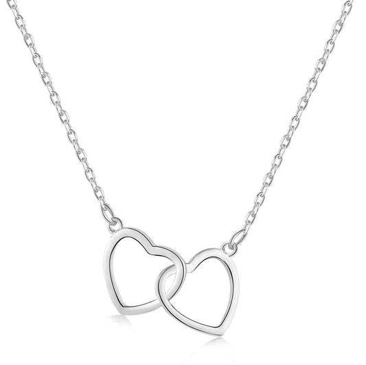 [LORA]Sterling Silver Love Double Ring Necklace