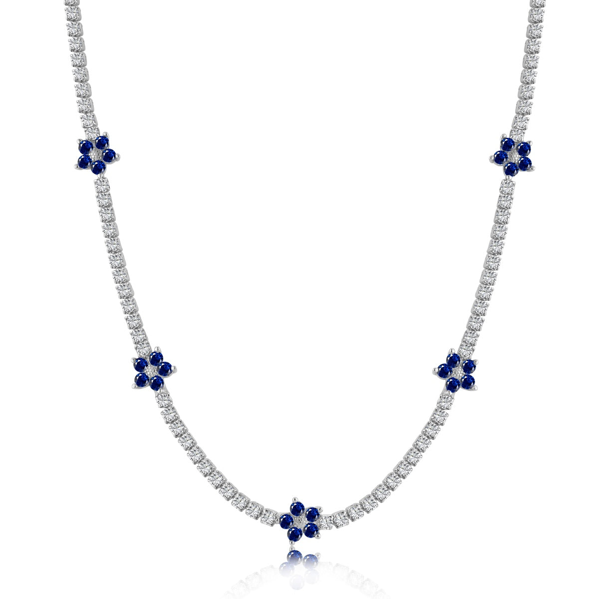[LORA]Luxurious Colorful Flower Tennis Necklace